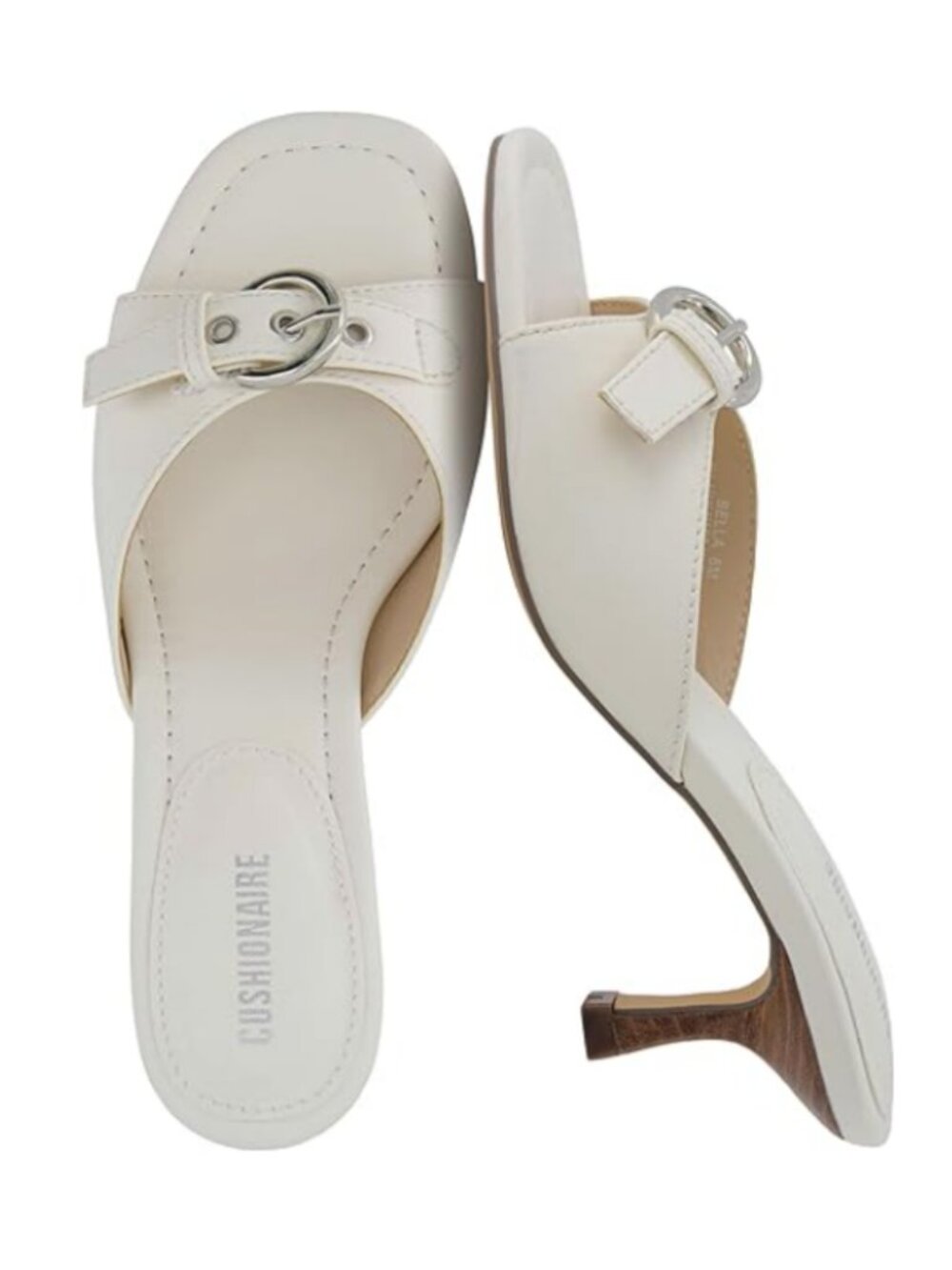 Kitten Heel Dressy Sandals with Buckles